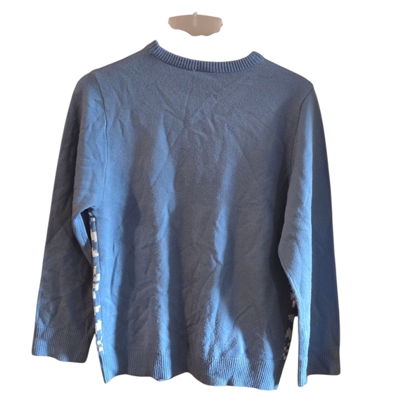 Disney Lilo & Stitch Festive Blue n White Crewneck Sweater Cozy Junior Girls XL - Picture 2 of 13